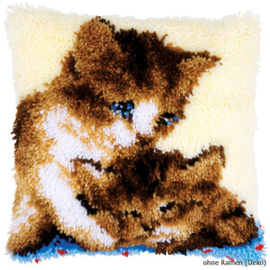 Almohada de nudos Vervaco "2 gatos"