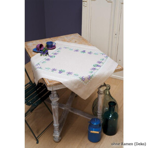 Vervaco tablecloth stitch embroidery kit Lavender, stamped, DIY
