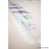 Vervaco Bedruckte Tischdecke "Lavendel", Stickbild vorgezeichnet