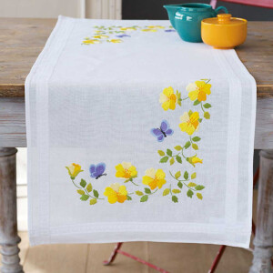 Vervaco table runner stitch embroidery kit Spring...