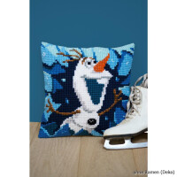 Vervaco stamped cross stitch kit cushion Disney Olaf, DIY