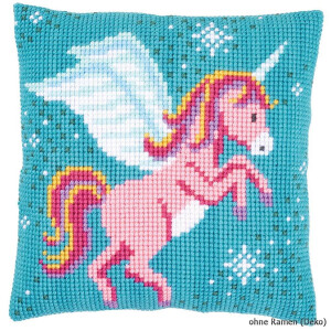 Vervaco stamped cross stitch kit cushion Unicorn, DIY
