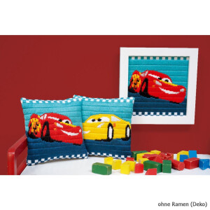 Vervaco Long stitch kit cushion stamped Disney Cars, DIY