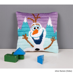 Vervaco Long stitch kit cushion stamped Disney Olaf, DIY