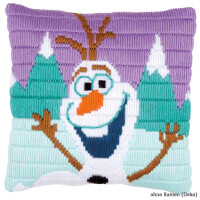 Vervaco Long stitch kit cushion stamped Disney Olaf, DIY