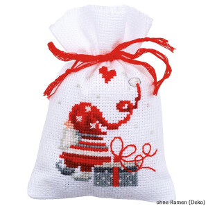 Vervaco counted herbal bags stitch kit Christmas gnomes kit of 3, DIY