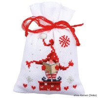 Vervaco counted herbal bags stitch kit Christmas gnomes kit of 3, DIY