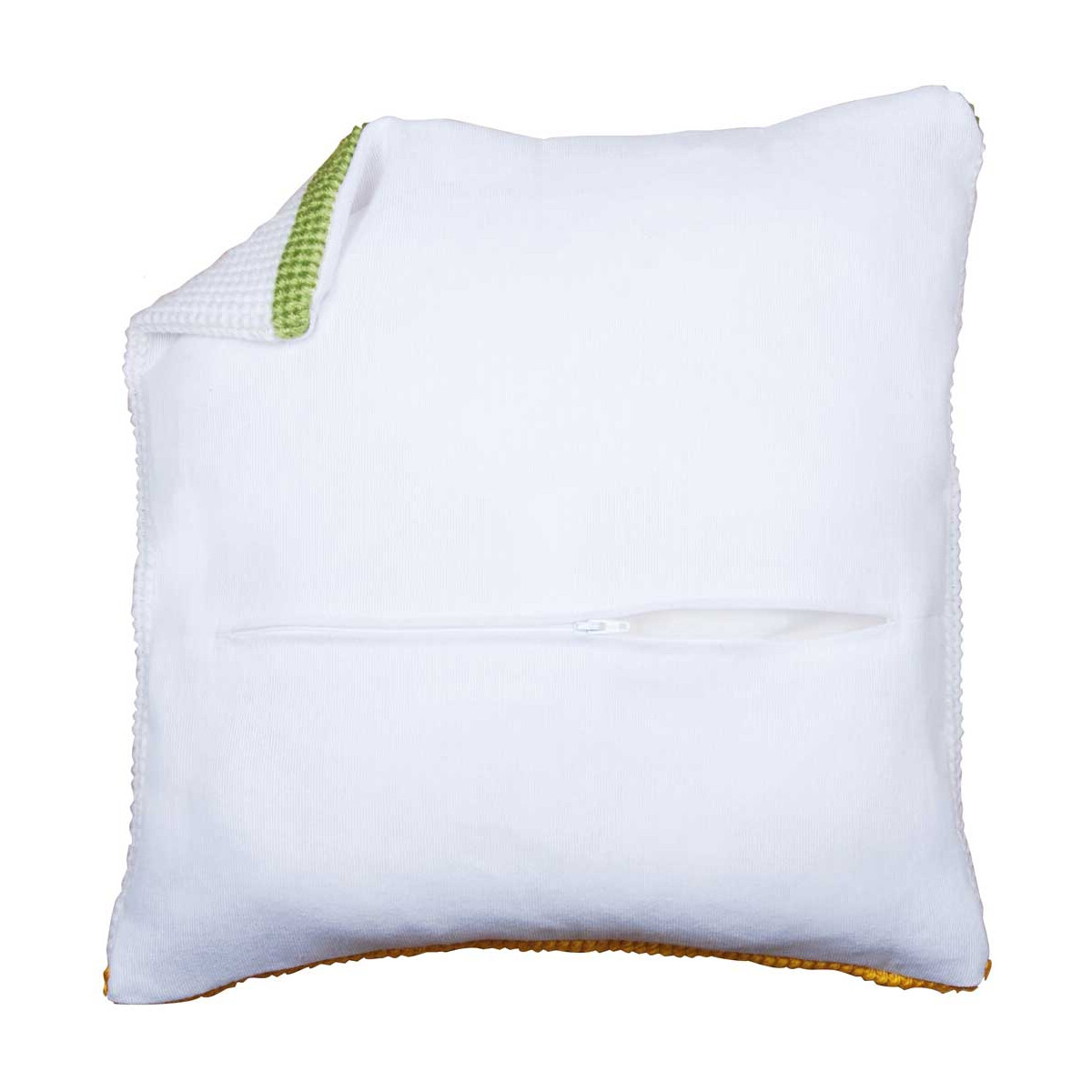 Vervaco Cushion Back with Zipper - White, 45 x 45 cm, DIY