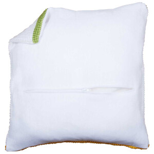 Vervaco Cushion Back with Zipper - White, 45 x 45 cm, DIY