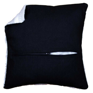 Vervaco Cushion Back with Zipper - Black, 45 x 45 cm, DIY
