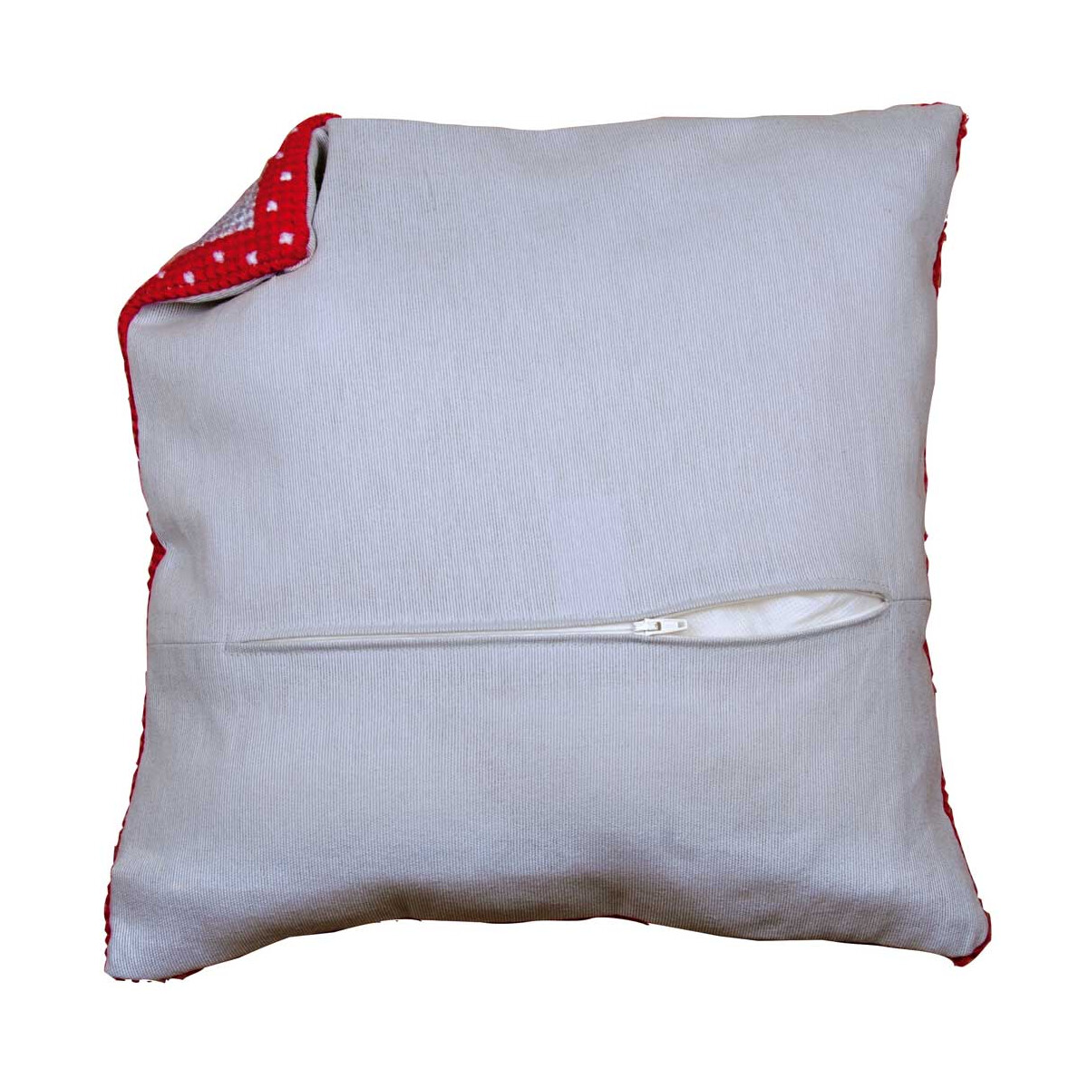 Vervaco Cushion Back with Zipper - Gray, 45 x 45 cm, DIY