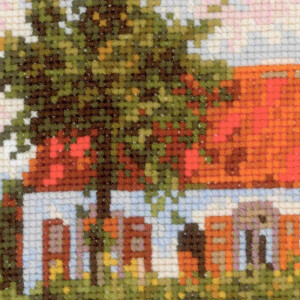 Riolis counted cross stitch Kit Windmill at Knokke after...