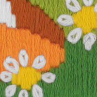 Набор для вышивания Риолис "Лиса в маргаритках", предварительно нарисованный дизайн вышивки