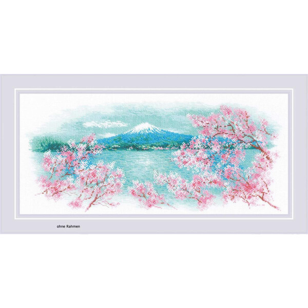Auslaufmodell Riolis Kreuzstich-Set "Sakura. Fuji", Zählmuster