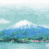 Conjunto de punto de cruz Riolis "Sakura. Fuji", patrón de conteo