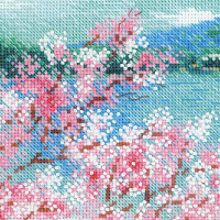 Counted Cross Stitch Kit RIOLIS Bridge Sakura 