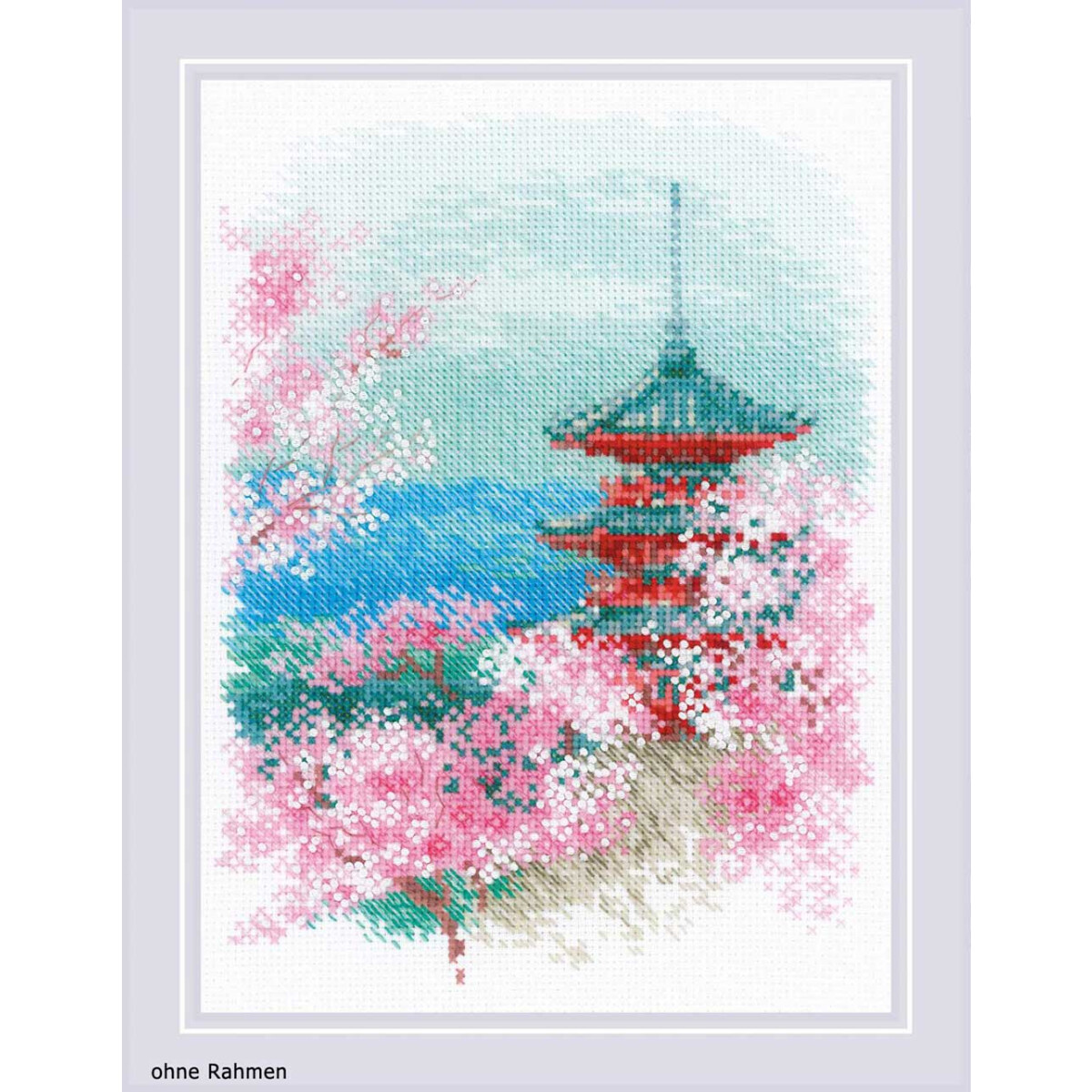 Riolis Kreuzstich-Set "Sakura. Pagode",...