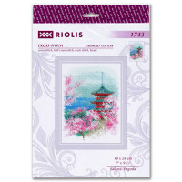 Riolis counted cross stitch Kit Sakura. Pagoda, DIY