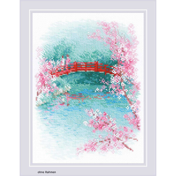 Riolis Kreuzstich-Set "Sakura. Brücke", Zählmuster