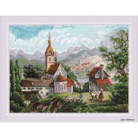 Riolis counted cross stitch Kit Monastery Shonenvert after engravings of the XIX century, DIY