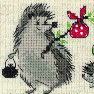 Riolis counted cross stitch Kit Hedgehogs, DIY
