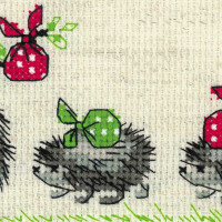 Riolis counted cross stitch Kit Hedgehogs, DIY
