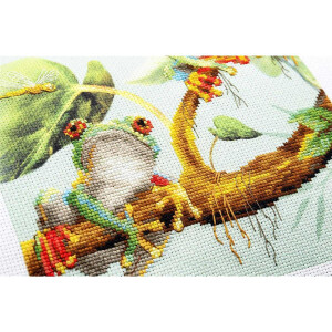 Riolis counted cross stitch Kit Frogs, DIY