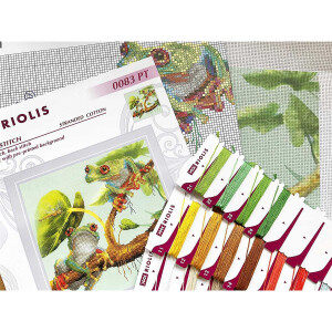 Riolis counted cross stitch Kit Frogs, DIY