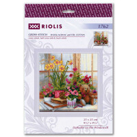 Riolis counted cross stitch Kit Daffodils On The Windowsill, DIY
