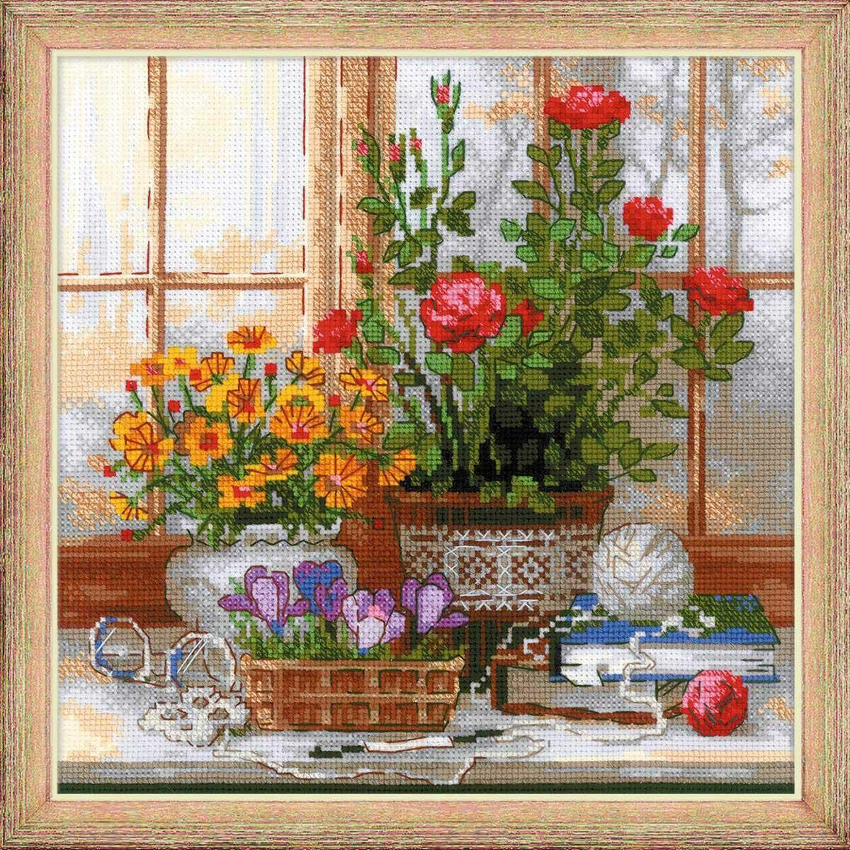 Riolis counted cross stitch Kit Crocuses On The...