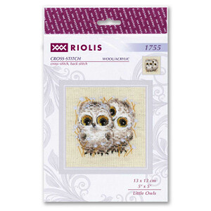 Riolis counted cross stitch Kit Little Owls, DIY