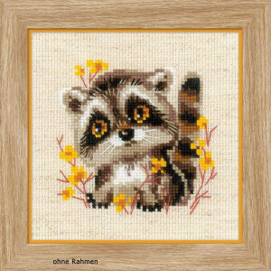 Riolis counted cross stitch Kit Little Raccoon, DIY