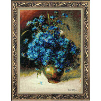 Riolis counted cross stitch Kit Cornflowers after I. Levitans Painting, DIY