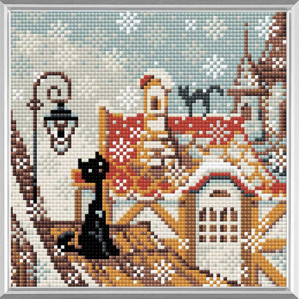 Riolis Diamond Mosaic Kit City & Cats Winter, DIY