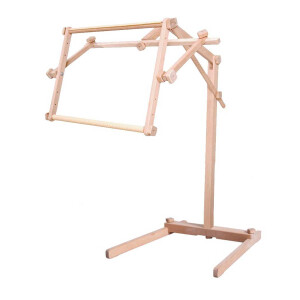 Marussia Floor stand "Ems" with embroidery frame, (30x48cm), stable, adjustable, rotatable, high quality workmanship, DIY