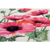 Riolis counted cross stitch Kit Pink Poppies, DIY