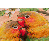 Riolis counted cross stitch Kit Lovebirds, DIY