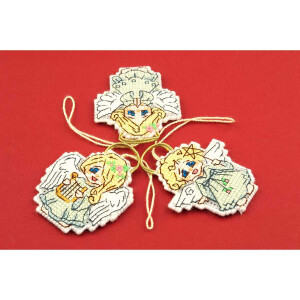 Набор для вышивания крестом Риолис "Маленькие ангелы Деко" Комплект из 3, счетная схема