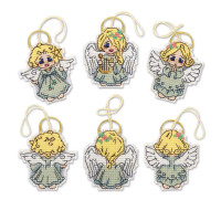 Набор для вышивания крестом Риолис "Маленькие ангелы Деко" Комплект из 3, счетная схема