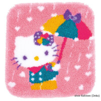 Alfombra de pelo de Vervaco Hello Kitty y paraguas
