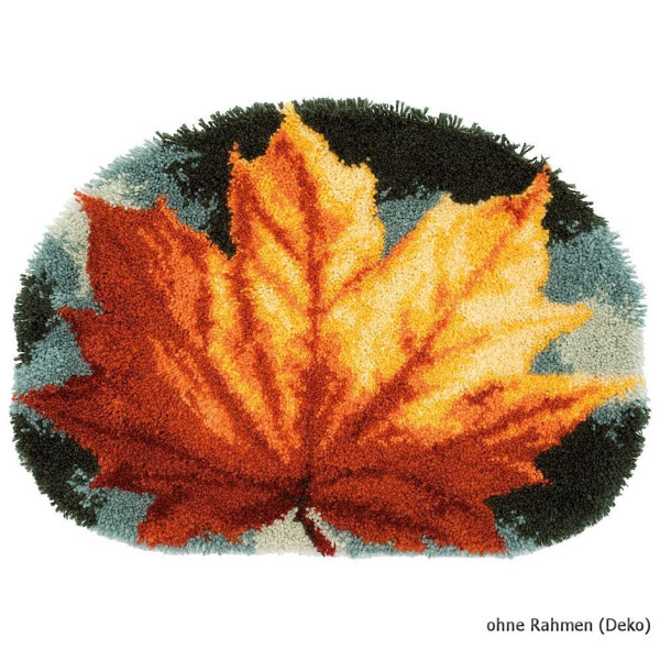 Vervaco Latch hook shaped rug kit Autumn leaf, DIY