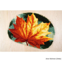 Vervaco Latch hook shaped rug kit Autumn leaf, DIY