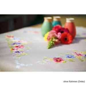 Vervaco tablecloth stitch embroidery kit Violets,...