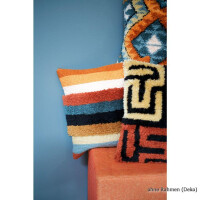 Набор подушек Vervaco Комбинированная вязка/вышивка полос, предварительно нарисованный дизайн вышивки