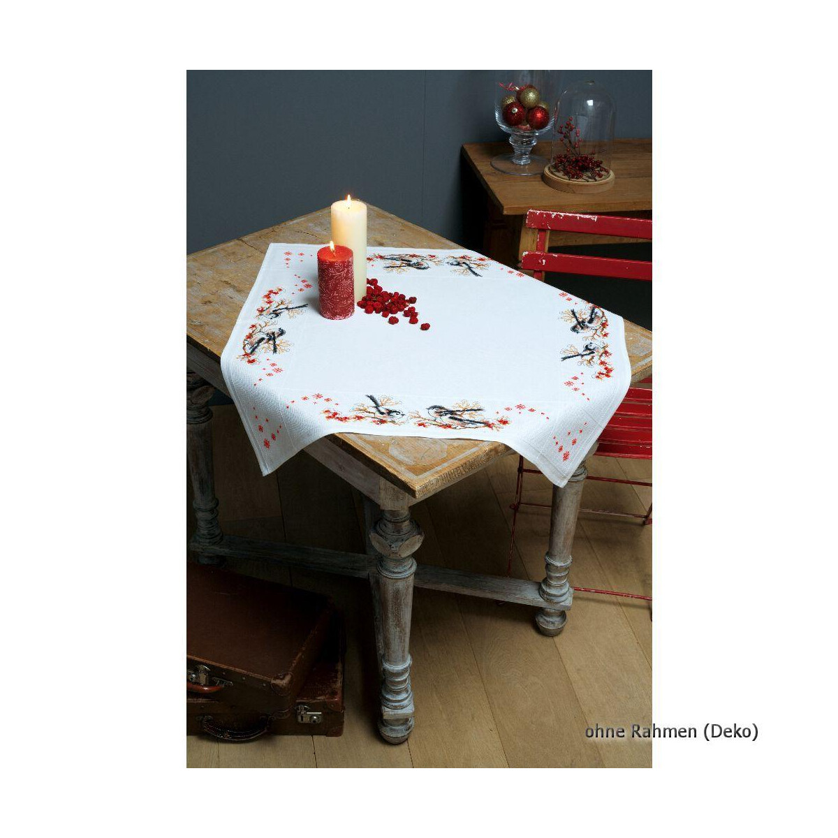 Vervaco Aida tablecloth stitch embroidery kit birds &...
