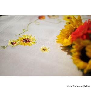 Auslaufmodell Vervaco Bedruckte Tischdecke Sonnenblumen & Kürbis