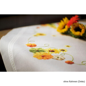 Vervaco tablecloth stitch embroidery kit Sunflowers , stamped, DIY
