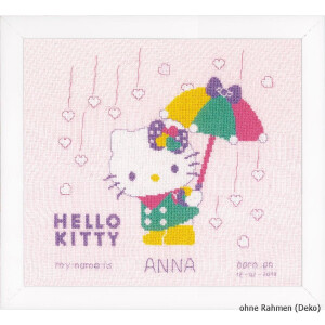 Vervaco Counted cross stitch kit HK A shower of hearts, DIY