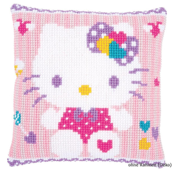 Vervaco Подушка для вышивания крестом Hello Kitty Pastel