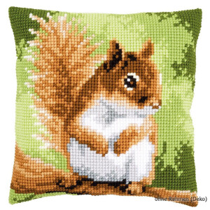 Vervaco stamped cross stitch kit cushion Squirrel, DIY